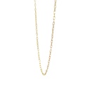 Elongated Trace 50cmElegant 18K Gold Link Chain Necklace - Timeless Luxury Unisex Accessory