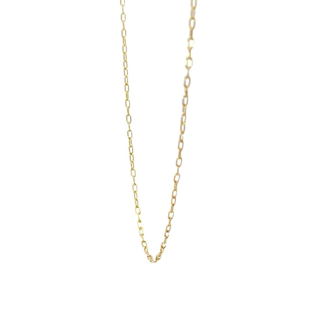 Elongated Trace 45cm Necklace in 9K Yellow Gold