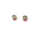 Red Sapphire Handmade Silver Earrings