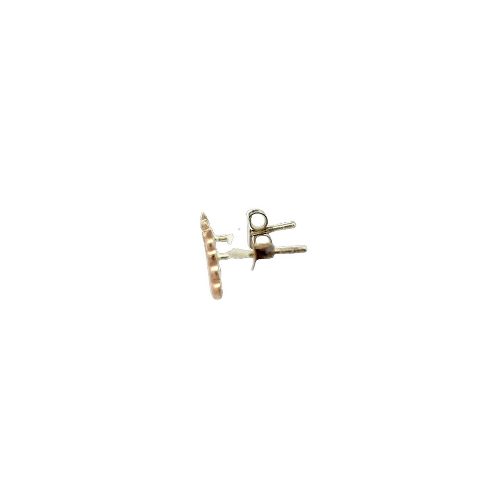Christmas Tree Stud Earrings In Silver Gold Plate