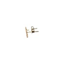 Christmas Tree Stud Earrings In Silver Gold Plate