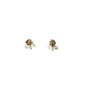 Christmas Tree Stud Earrings In Silver Gold Plate
