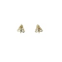 Christmas Tree Stud Earrings In Silver Gold Plate