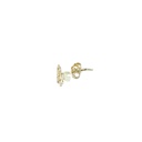 Christmas Tree Stud Earrings In Silver Gold Plate