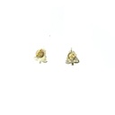 Christmas Tree Stud Earrings In Silver Gold Plate