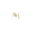 Christmas Tree Stud Earrings In Silver Gold Plate
