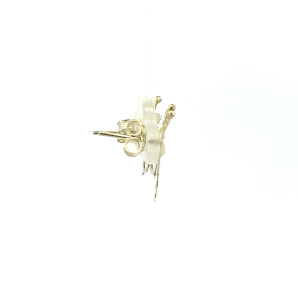Butterfly Stud Earrings in Silver