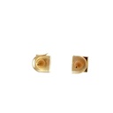 Square Cubic Stud Rose Gold Plate Earrings