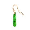 Green Turquoise 9k YG Earrings