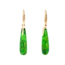 Green Turquoise 9k YG Earrings