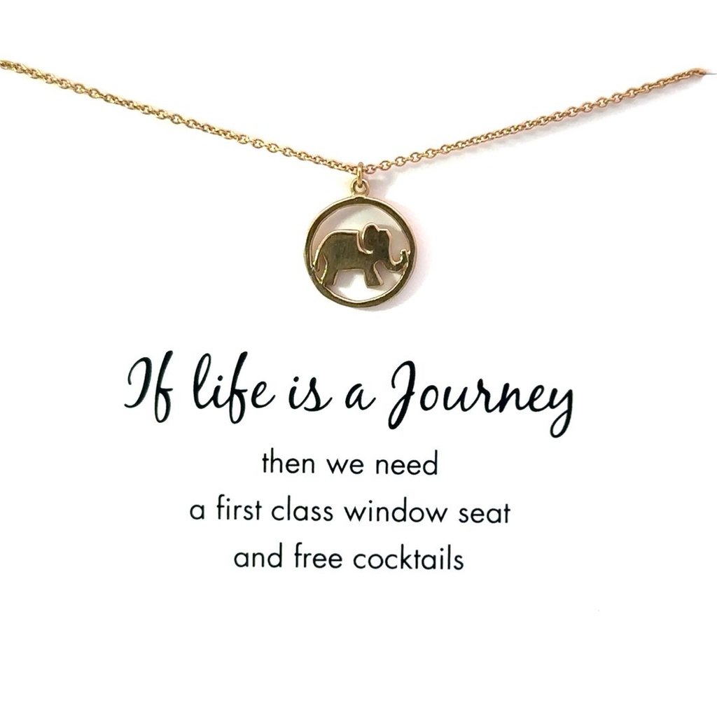 Petals 'If Life is a Journey' Gold Plated Necklace