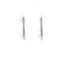 Sterling Silver Small Pearl in U-shape Setting