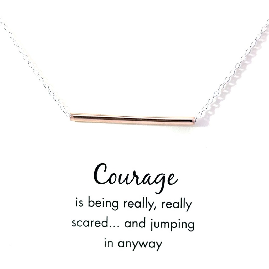 Petals "Courage" Silver Rose Gold Plated Necklace
