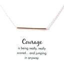 Petals "Courage" Silver Rose Gold Plated Necklace