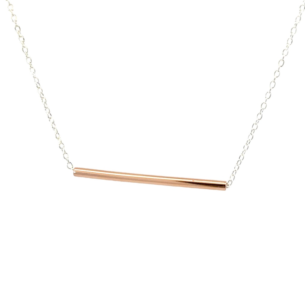 Petals "Courage" Silver Rose Gold Plated Necklace