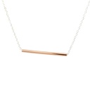 Petals "Courage" Silver Rose Gold Plated Necklace
