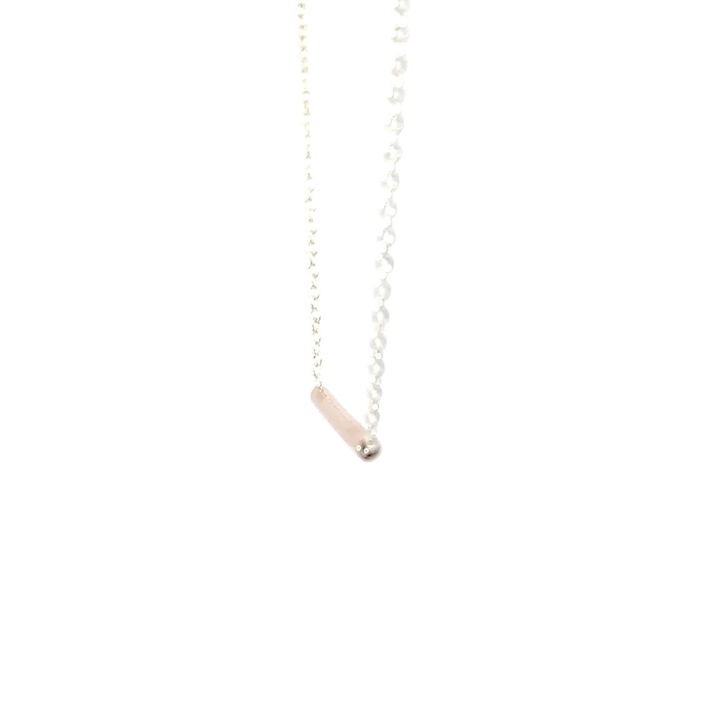 Petals "Courage" Silver Rose Gold Plated Necklace