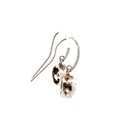 White Sapphire Handmade Drop Silver Earrings