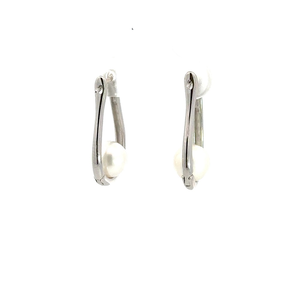 Sterling Silver Small Pearl in U-shape Setting (copy)