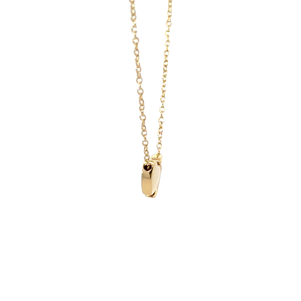 Petals "Love You" Silver Moon & Heart Necklace