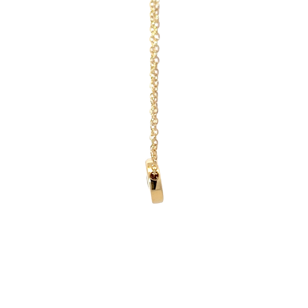 Petals "Love You" Silver Moon & Heart Necklace