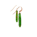 9k YG turquoise Green Earrings
