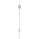 Silver necklace with matte oval discs 50cm