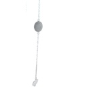 Silver necklace with matte oval discs 50cm