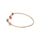 Colourful Gem Cuff In Rose Gold Plated Brass