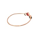 Colourful Gem Cuff In Rose Gold Plated Brass