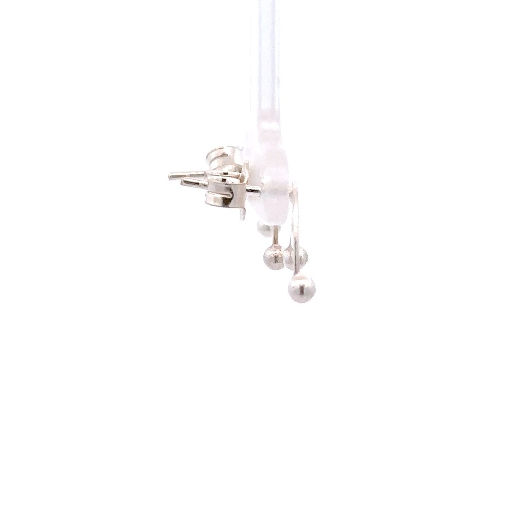 Half Moon Stud In Sterling Silver