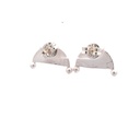 Half Moon Stud In Sterling Silver