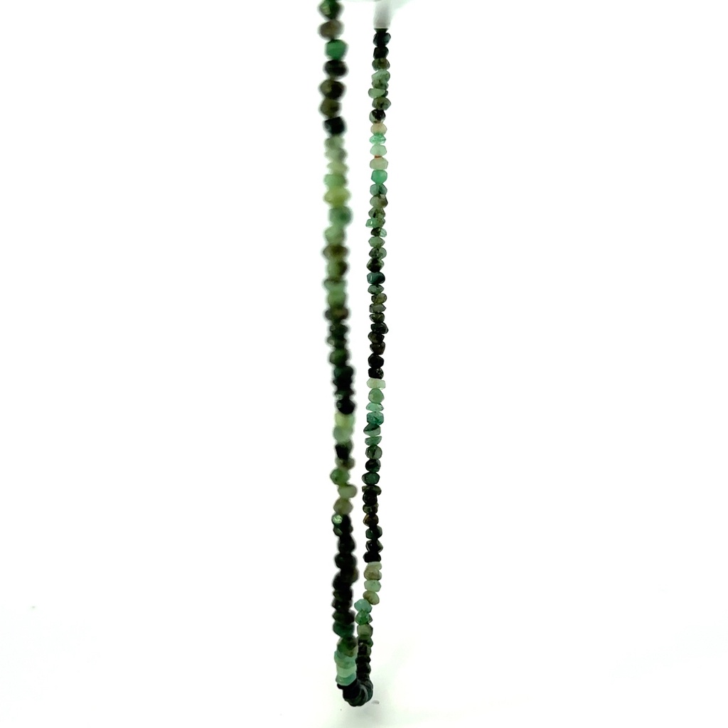 Tourmaline Beaded Necklace With Brass Clasp