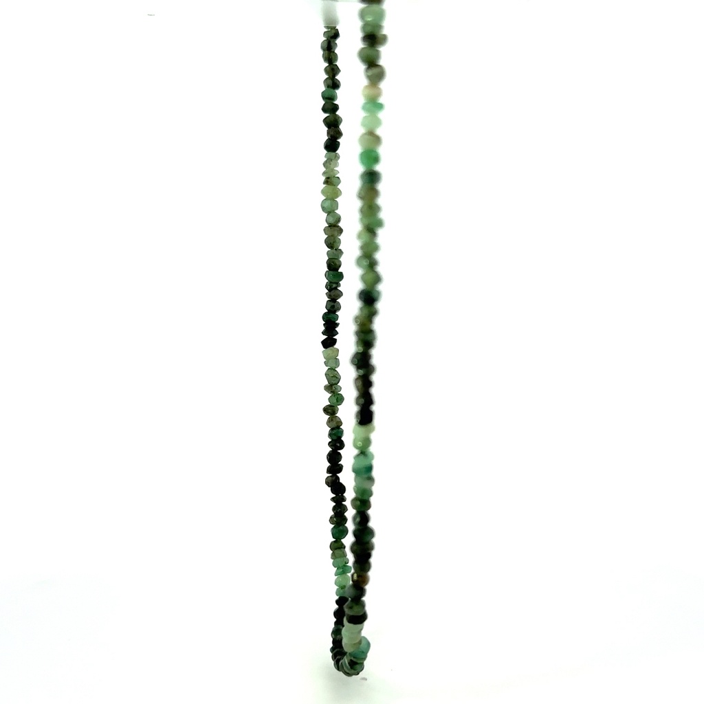 Tourmaline Beaded Necklace With Brass Clasp