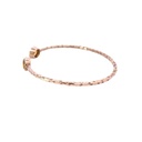 Citrine Gemstone Cuff In Rose Gold Plated Brass