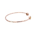 Citrine Gemstone Cuff In Rose Gold Plated Brass