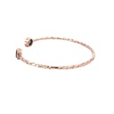 Smoky Quartz Gemstone Cuff In Rose Gold Plated Brass