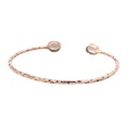 Smoky Quartz Gemstone Cuff In Rose Gold Plated Brass