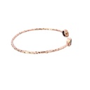 Smoky Quartz Gemstone Cuff In Rose Gold Plated Brass