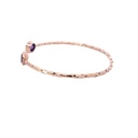 Amethyst Set In Rose Gold Plated Brass Cuff
