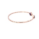 Amethyst Set In Rose Gold Plated Brass Cuff