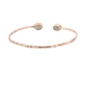 Labradorite Set In Rose Gold Plated Brass Cuff