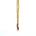 Multi Coloured Gemstone and Gold Plated Bead Necklace