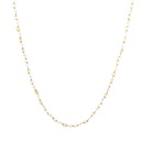 Citrine Beads Spaced On A Sterling Silver Necklace