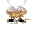 Papua New Guinea Bird Of Paradise On Kundu Drum Of Onyx & 18K
