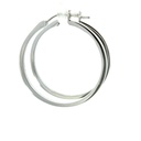 Sterling silver hoops made with a square hollow tube
