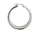 Sterling silver hoops made with a square hollow tube