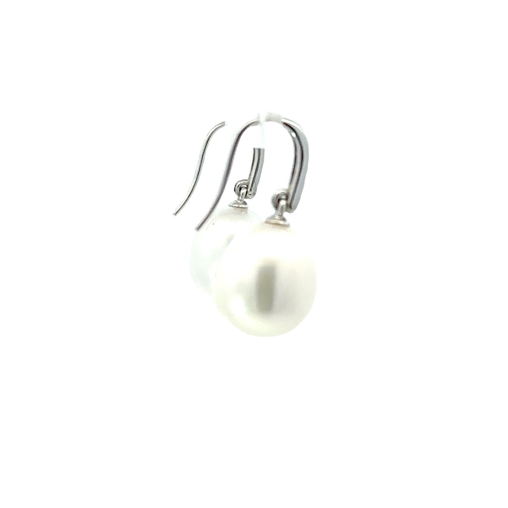 Sterling silver earrings with freshwater pearl drops