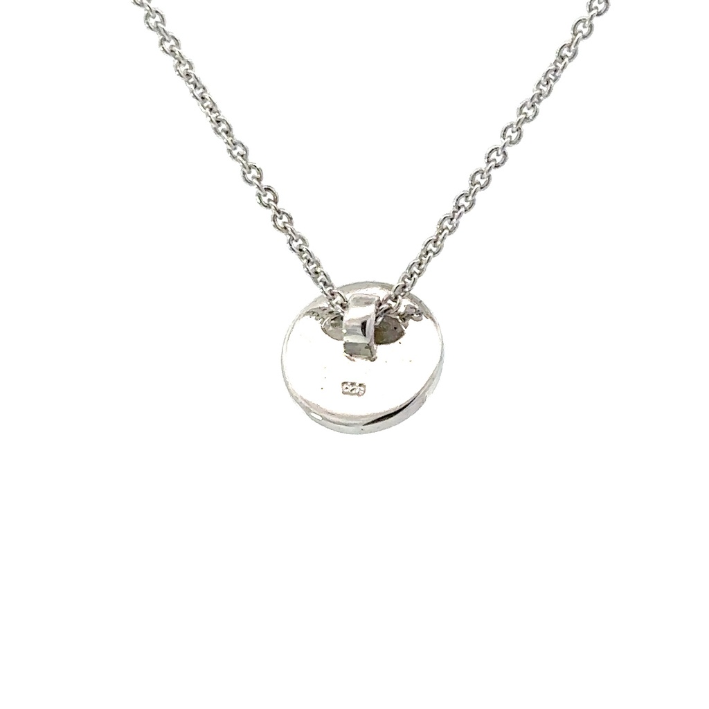 Elegant Silver Cubic Zirconia Pendant Necklace