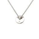 Elegant Silver Cubic Zirconia Pendant Necklace